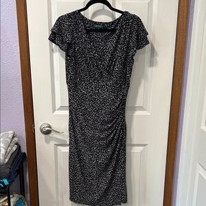 Lauren Ralph Lauren Black and White Midi Dress